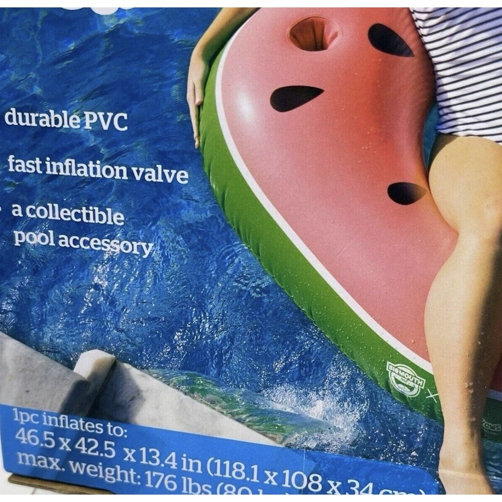 BigMouth, Squishmallows Wanda the Watermelon Pool Float, 46.5" x 42.5" x 13.4" - Picture 4 of 7